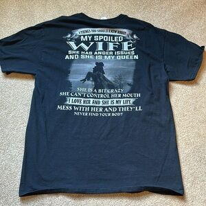 Spoiled wife black T-shirt